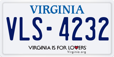 VA license plate VLS4232