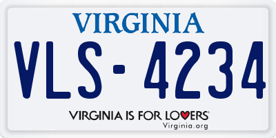 VA license plate VLS4234