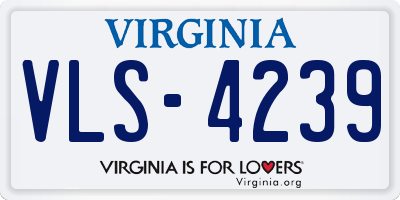 VA license plate VLS4239