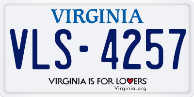 VA license plate VLS4257