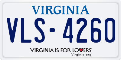 VA license plate VLS4260