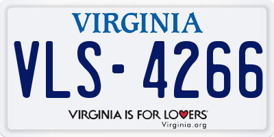 VA license plate VLS4266