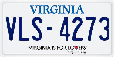 VA license plate VLS4273