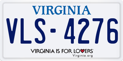 VA license plate VLS4276