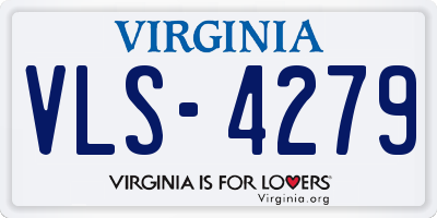 VA license plate VLS4279