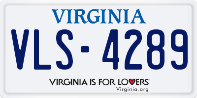 VA license plate VLS4289