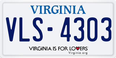 VA license plate VLS4303