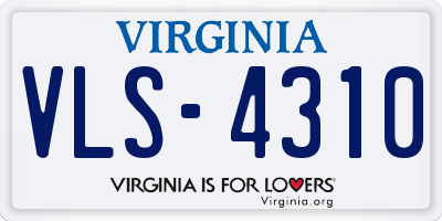 VA license plate VLS4310