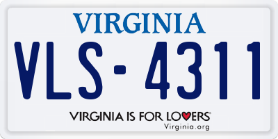 VA license plate VLS4311