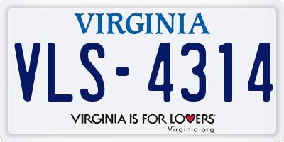 VA license plate VLS4314
