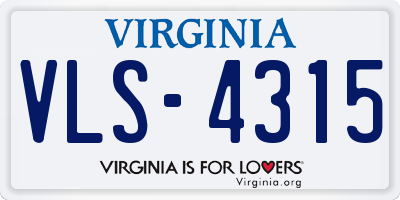VA license plate VLS4315