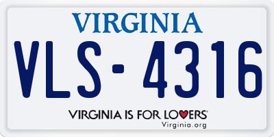 VA license plate VLS4316