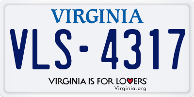 VA license plate VLS4317