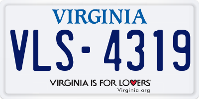 VA license plate VLS4319