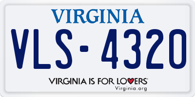 VA license plate VLS4320