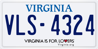 VA license plate VLS4324