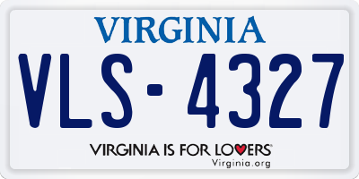 VA license plate VLS4327