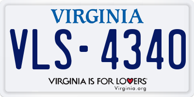 VA license plate VLS4340