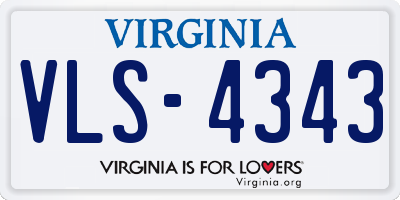 VA license plate VLS4343