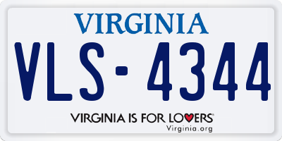 VA license plate VLS4344