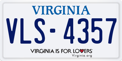 VA license plate VLS4357