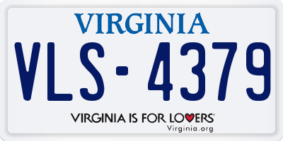 VA license plate VLS4379