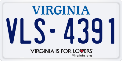 VA license plate VLS4391