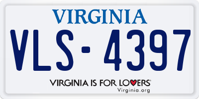 VA license plate VLS4397