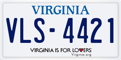 VA license plate VLS4421