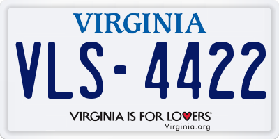 VA license plate VLS4422