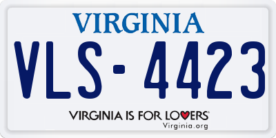 VA license plate VLS4423