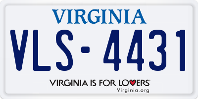 VA license plate VLS4431