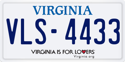 VA license plate VLS4433