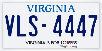 VA license plate VLS4447