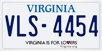 VA license plate VLS4454