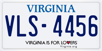VA license plate VLS4456