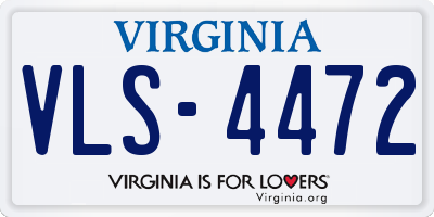 VA license plate VLS4472