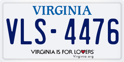 VA license plate VLS4476