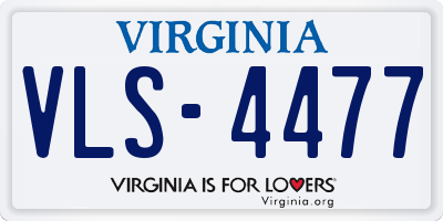 VA license plate VLS4477