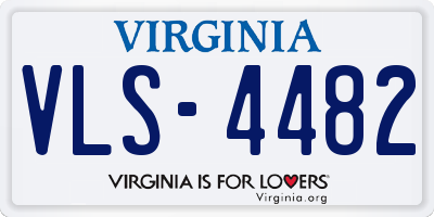 VA license plate VLS4482