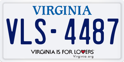 VA license plate VLS4487