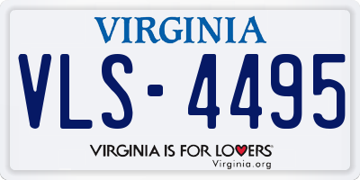 VA license plate VLS4495