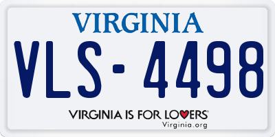 VA license plate VLS4498