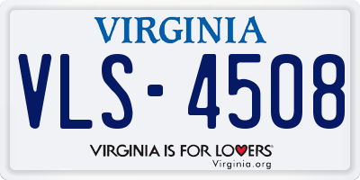 VA license plate VLS4508
