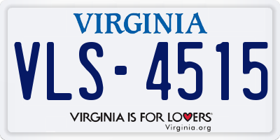 VA license plate VLS4515