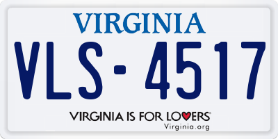 VA license plate VLS4517