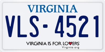 VA license plate VLS4521