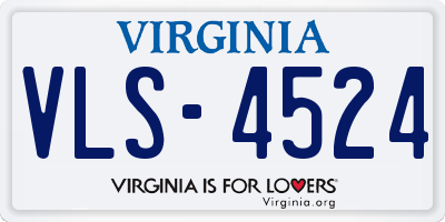 VA license plate VLS4524