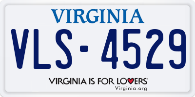 VA license plate VLS4529