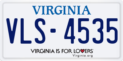 VA license plate VLS4535